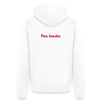 Pas touche - Veste à capuche bio Premium Unisexe - blanc - Dos - Thijin (182cm)