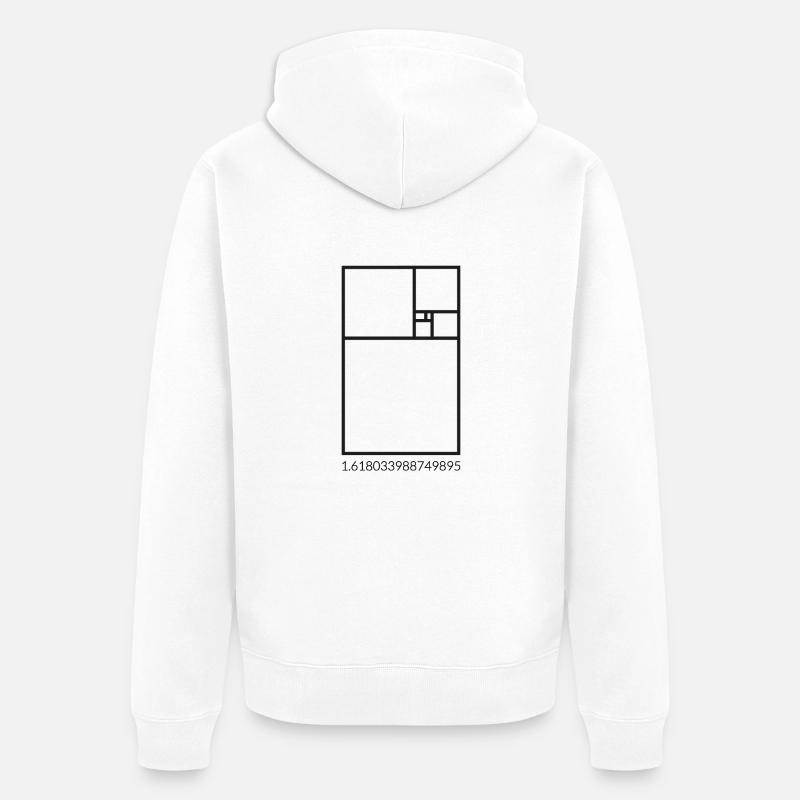Fibonacci - Veste à capuche bio Premium Unisexe - blanc