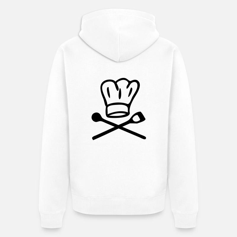 chef - Veste à capuche bio Premium Unisexe - blanc