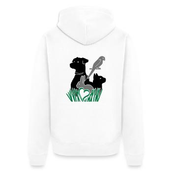 Kleintiere Haustiere - Unisex Premium Bio Zip Hoodie - Weiß - Hinten - Thijin (182cm)