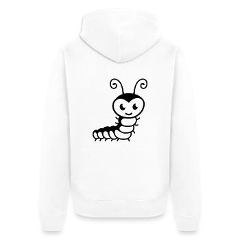 Sweet Caterpillar - Unisex Premium Organic Zip Hoodie - white - Back - Thijin (182cm)