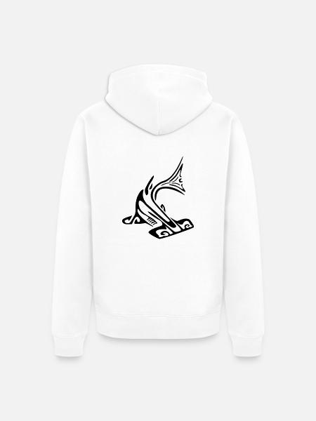hammer_sharkmanta - Unisex Premium Organic Zip Hoodie - white