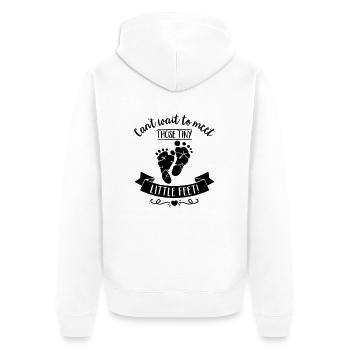 Can't wait to meet those tiny little feet - Baby - Veste à capuche bio Premium Unisexe - blanc - Dos - Thijin (182cm)