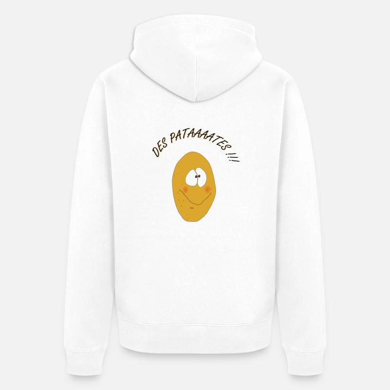 pataaaaates - Veste à capuche bio Premium Unisexe - blanc