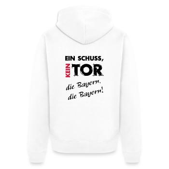Un tir un but, Bayern - Veste à capuche bio Premium Unisexe - blanc - Dos - Thijin (182cm)