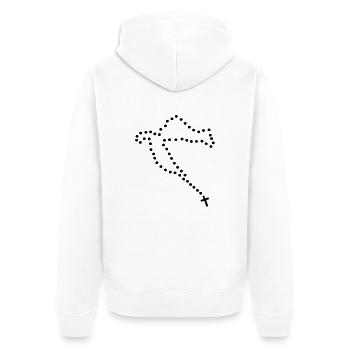 Chaîne Croatie - Hrvatska krunica - Veste à capuche bio Premium Unisexe - blanc - Dos - Thijin (182cm)