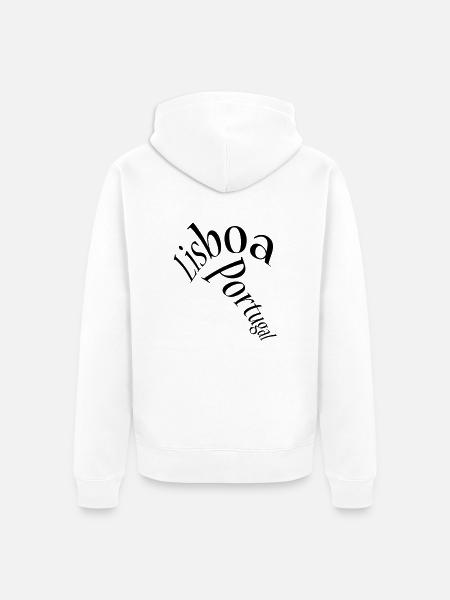 Lisboa - Lisbon - Unisex Premium Organic Zip Hoodie - white