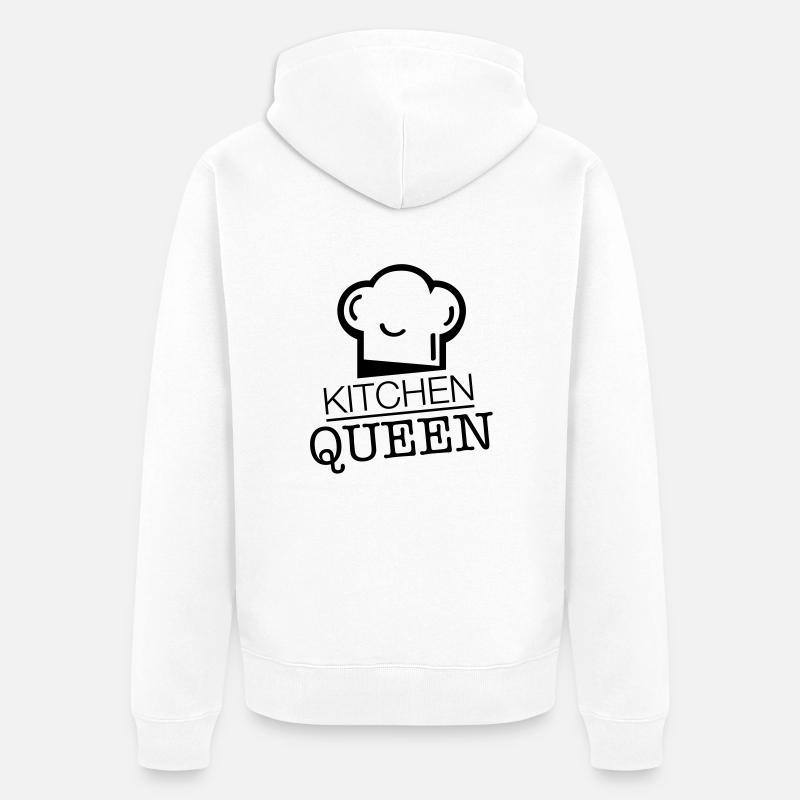 kitchen_queen_rp1 - Veste à capuche bio Premium Unisexe - blanc