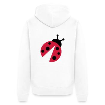 Ladybug - Unisex Premium Organic Zip Hoodie - white - Back - Thijin (182cm)