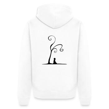 meditation under tree - Veste à capuche bio Premium Unisexe - blanc - Dos - Thijin (182cm)