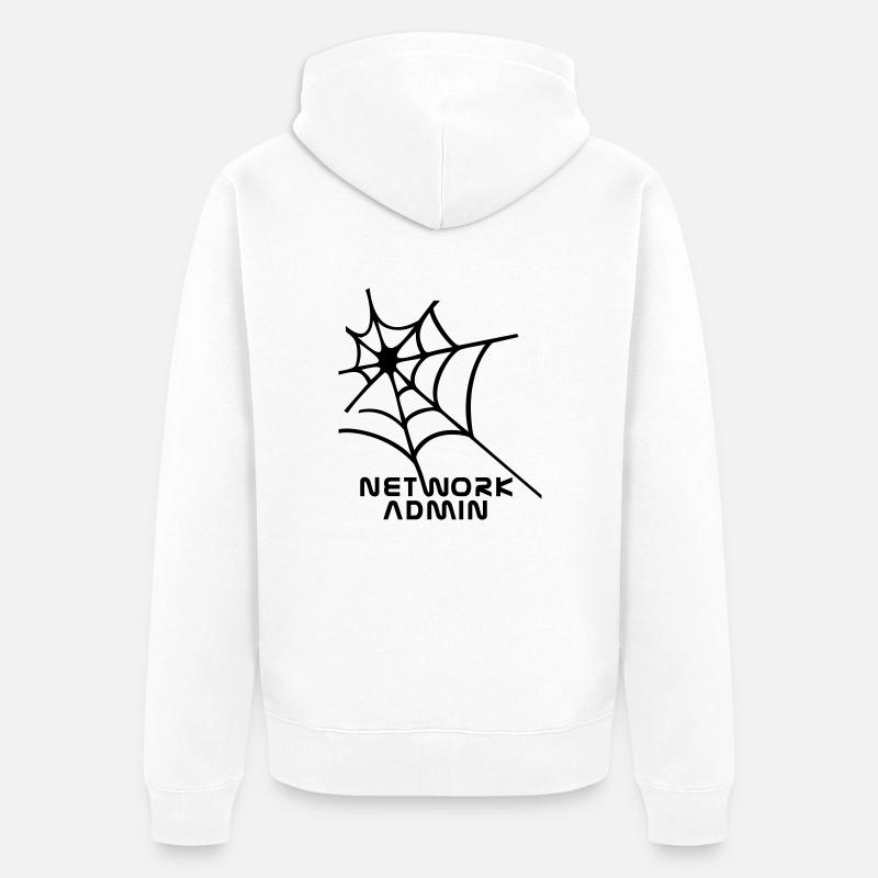 network admin - Unisex Premium Bio Zip Hoodie - Weiß