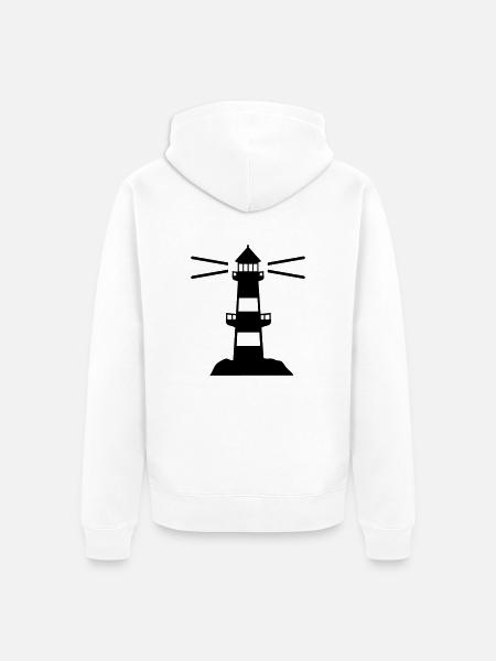 leuchtturm_f1 - Unisex Premium Organic Zip Hoodie - white