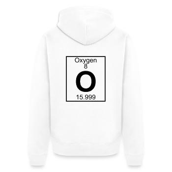 Periodic table element 8 - O (oxygen) - BIG - Veste à capuche bio Premium Unisexe - blanc - Dos - Thijin (182cm)