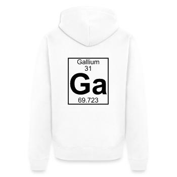 Periodic table element 31 - Ga (gallium) - BIG - Veste à capuche bio Premium Unisexe - blanc - Dos - Thijin (182cm)