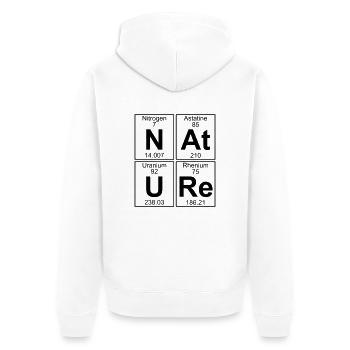 N-At-U-Re (nature) - Full - Veste à capuche bio Premium Unisexe - blanc - Dos - Thijin (182cm)