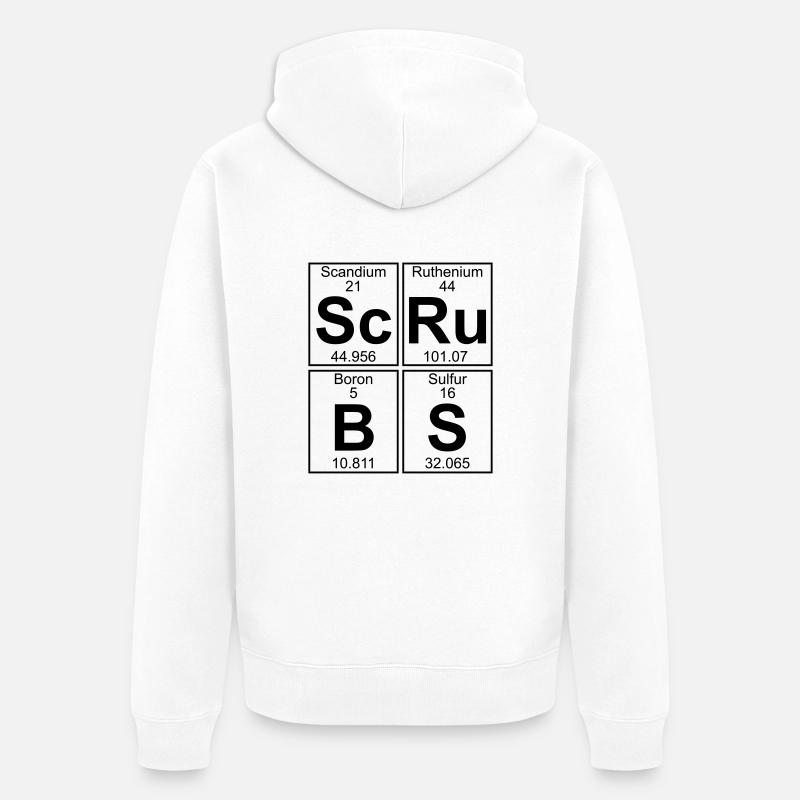 Sc-Ru-B-S (scrubs) - Full - Veste à capuche bio Premium Unisexe - blanc