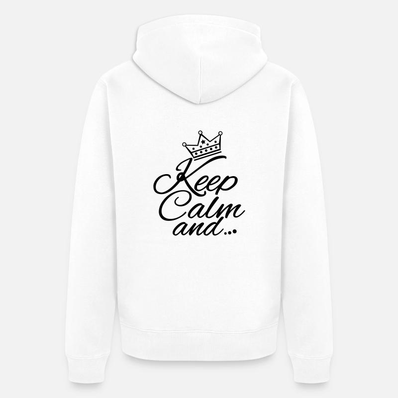 keep_calm_and_gi1 - Veste à capuche bio Premium Unisexe - blanc