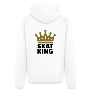Skat King - Unisex Premium Organic Zip Hoodie - white - Back - Thijin (182cm)