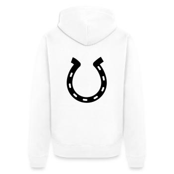 fer à cheval - Veste à capuche bio Premium Unisexe - blanc - Dos - Thijin (182cm)