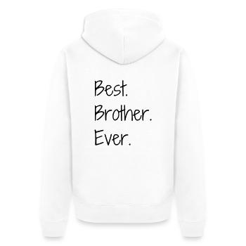 Frère Frangin Frere Naissance Bébé Frérot - Veste à capuche bio Premium Unisexe - blanc - Dos - Thijin (182cm)