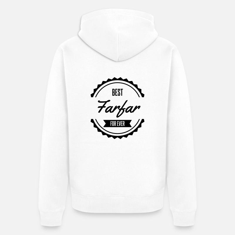 best farfar fader morfar - Veste à capuche bio Premium Unisexe - blanc