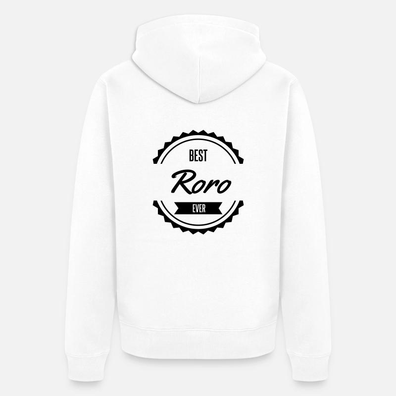 best roro - Veste à capuche bio Premium Unisexe - blanc