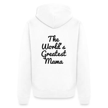 Muttertag / Mama / Mutter / Mutti / Mother's day - Unisex Premium Bio Zip Hoodie - Weiß - Hinten - Thijin (182cm)