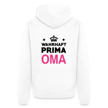Mamie / Mamy / Grand Mere / Grand-Mère / Bébé - Veste à capuche bio Premium Unisexe - blanc - Dos - Thijin (182cm)