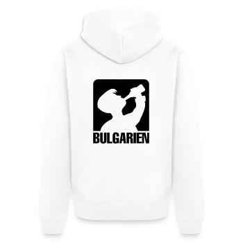 bulgarien urlaub party - Unisex Premium Bio Zip Hoodie - Weiß - Hinten - Thijin (182cm)
