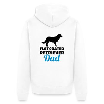 Flat Coated Retriever - Veste à capuche bio Premium Unisexe - blanc - Dos - Thijin (182cm)