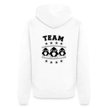 Équipe Pingouins Amis - Veste à capuche bio Premium Unisexe - blanc - Dos - Thijin (182cm)