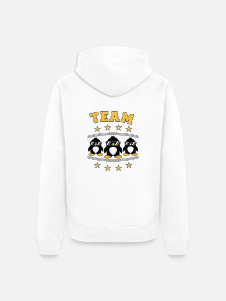 Pinguine Team Freunde - Unisex Premium Bio Zip Hoodie - Weiß