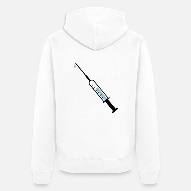 Seringue - Veste à capuche bio Premium Unisexe - blanc
