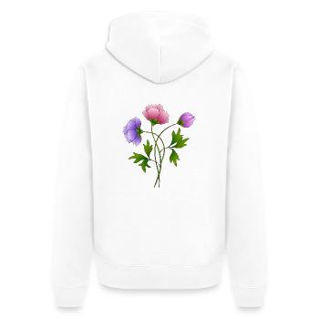 Fleur - Veste à capuche bio Premium Unisexe - blanc - Dos - Thijin (182cm)