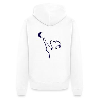Hund Chien - Veste à capuche bio Premium Unisexe - blanc - Dos - Thijin (182cm)