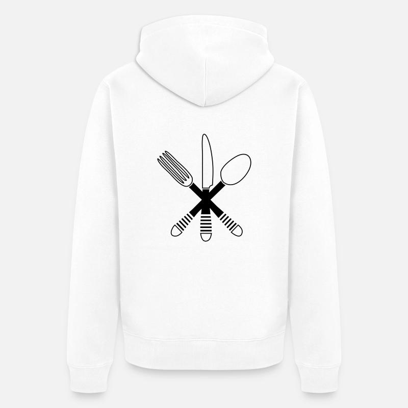 Couverts - Veste à capuche bio Premium Unisexe - blanc