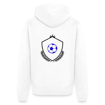 Football crest - Unisex Premium Organic Zip Hoodie - white - Back - Thijin (182cm)
