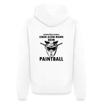 Paintball Airsoft - Veste à capuche bio Premium Unisexe - blanc - Dos - Thijin (182cm)