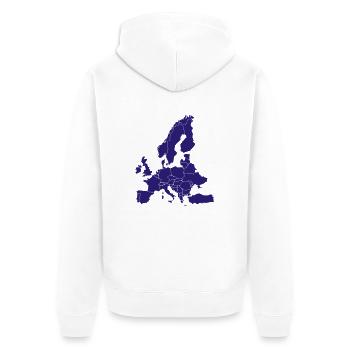 Europe - Veste à capuche bio Premium Unisexe - blanc - Dos - Thijin (182cm)