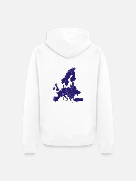 Europe - Veste à capuche bio Premium Unisexe - blanc