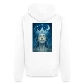 Icy Moon Queen - Unisex Premium Organic Zip Hoodie - white - Back - Thijin (182cm)