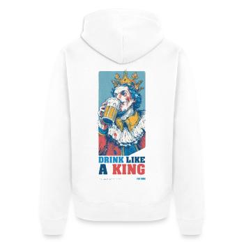 Royal beer enjoyment - Unisex Premium Organic Zip Hoodie - white - Back - Thijin (182cm)