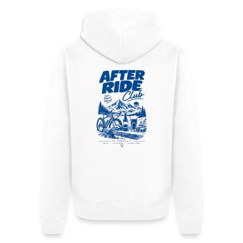 Après le coucher de soleil du Ride Club Bergsee - Veste à capuche bio Premium Unisexe - blanc - Dos - Thijin (182cm)