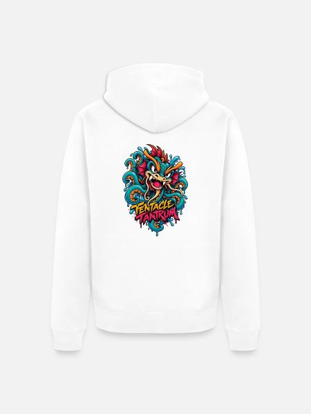 Tentakel-Wutantra-Drache - Unisex Premium Bio Zip Hoodie - Weiß