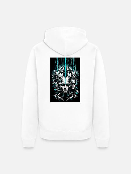 Simulation der Konformität Bot Armee - Unisex Premium Bio Zip Hoodie - Weiß
