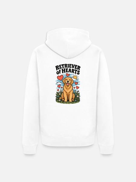 Leicht von Steinen abgelenkt - Unisex Premium Bio Zip Hoodie - Weiß