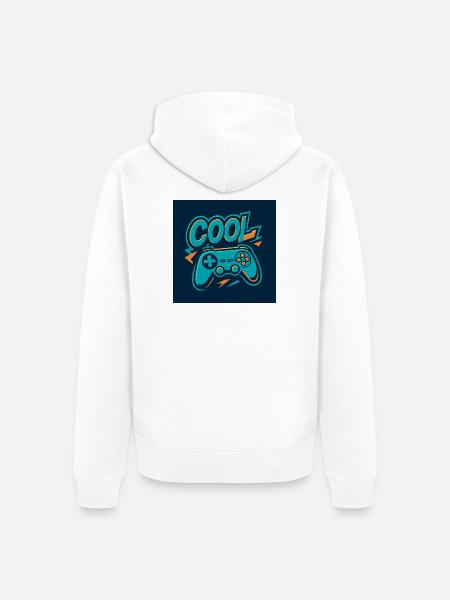 Gaming Vibe Retro Design - Unisex Premium Bio Zip Hoodie - Weiß