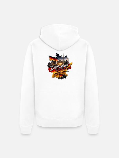 Deutschland_2026 - Unisex Premium Bio Zip Hoodie - Weiß