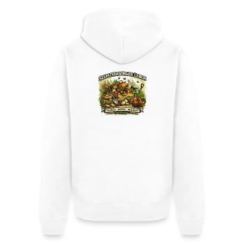 Selbstversorgung Natur Freiheit Garten Leben - Unisex Premium Bio Zip Hoodie - Weiß - Hinten - Thijin (182cm)