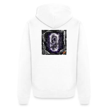 Pränatale Matrix - Unisex Premium Bio Zip Hoodie - Weiß - Hinten - Thijin (182cm)